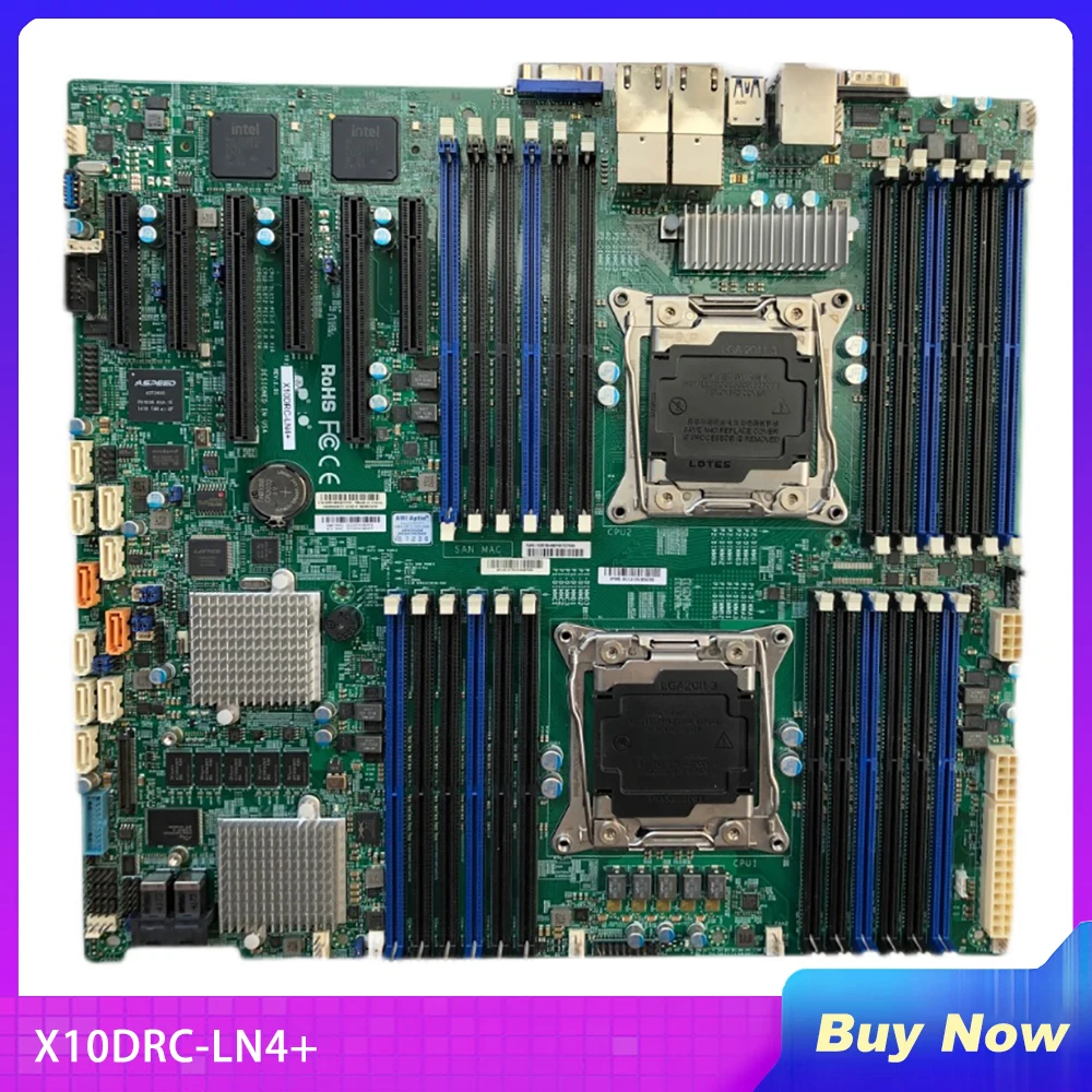 

X10DRC-LN4 + для серверной материнской платы E5-2600 v4/v3 семейный процессор IPMI 2,0 SAS3 (12 Гбит/с) порты LGA2011 DDR4