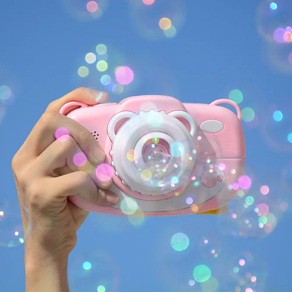 1Pcs 카메라 버블 메이커 안전한 소재 내구성이 뛰어난 변형 없음 어린이를 위한 오래 지속되는 사용  어린이 녹색