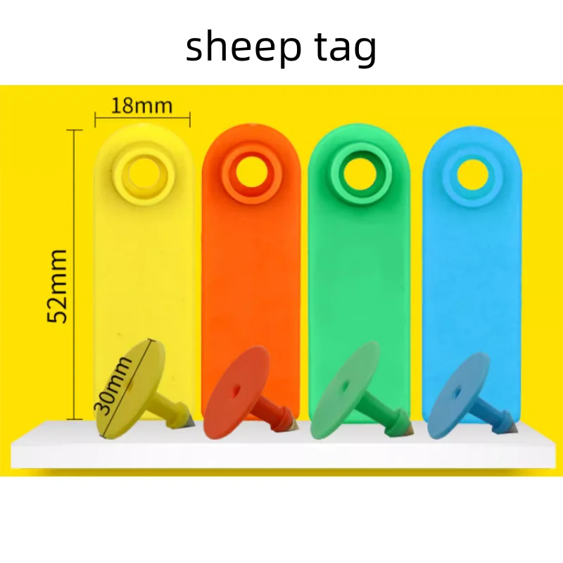 Livestock Ear Tags 20 PCS Cow Pig Sheep Ear Tags Sign Blank Head Earrings Farm Animal Identification Card TPU High Quality Copper Nail