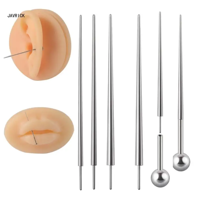 

2 Pcs Steel Piercing Taper Insertion Pin 14G/16G/18G Taper Insertion Pins