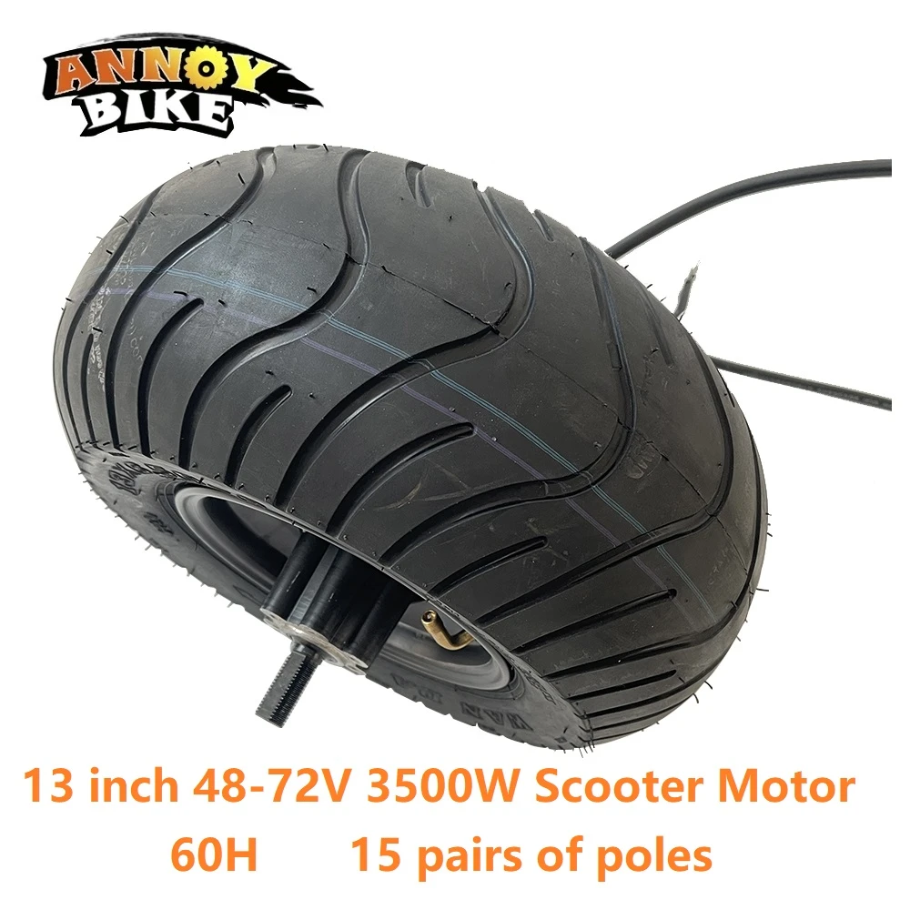 13 inch 48 72V 3500W 60H Wide Hub Motor Citycoco 60H Fat Road 13x6.50 6  Scooter Motor Wheel open size 197mm| | - AliExpress