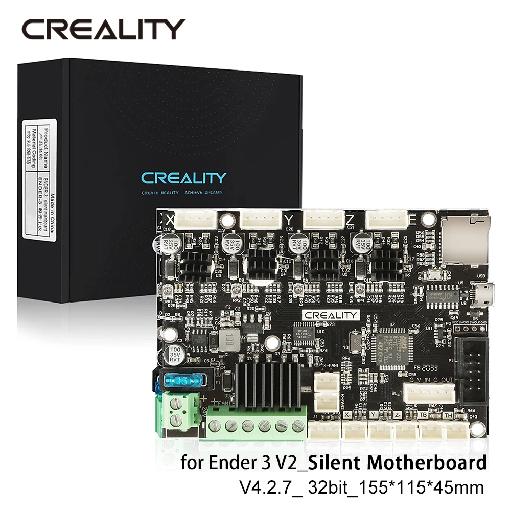 Creality Ender v2 Placa-mãe Silencioso Atualizado de Alto Desempenho Mainboard V4.2.7 com Tmc2225 Driver Marlin Peças da Impressora 3d