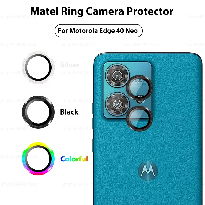 

3D изогнутое металлическое защитное закаленное стекло для камеры Motorola Edge 40 Neo 40Neo Moto Edge40Neo фотографический чехол Защитное стекло для HD объектива