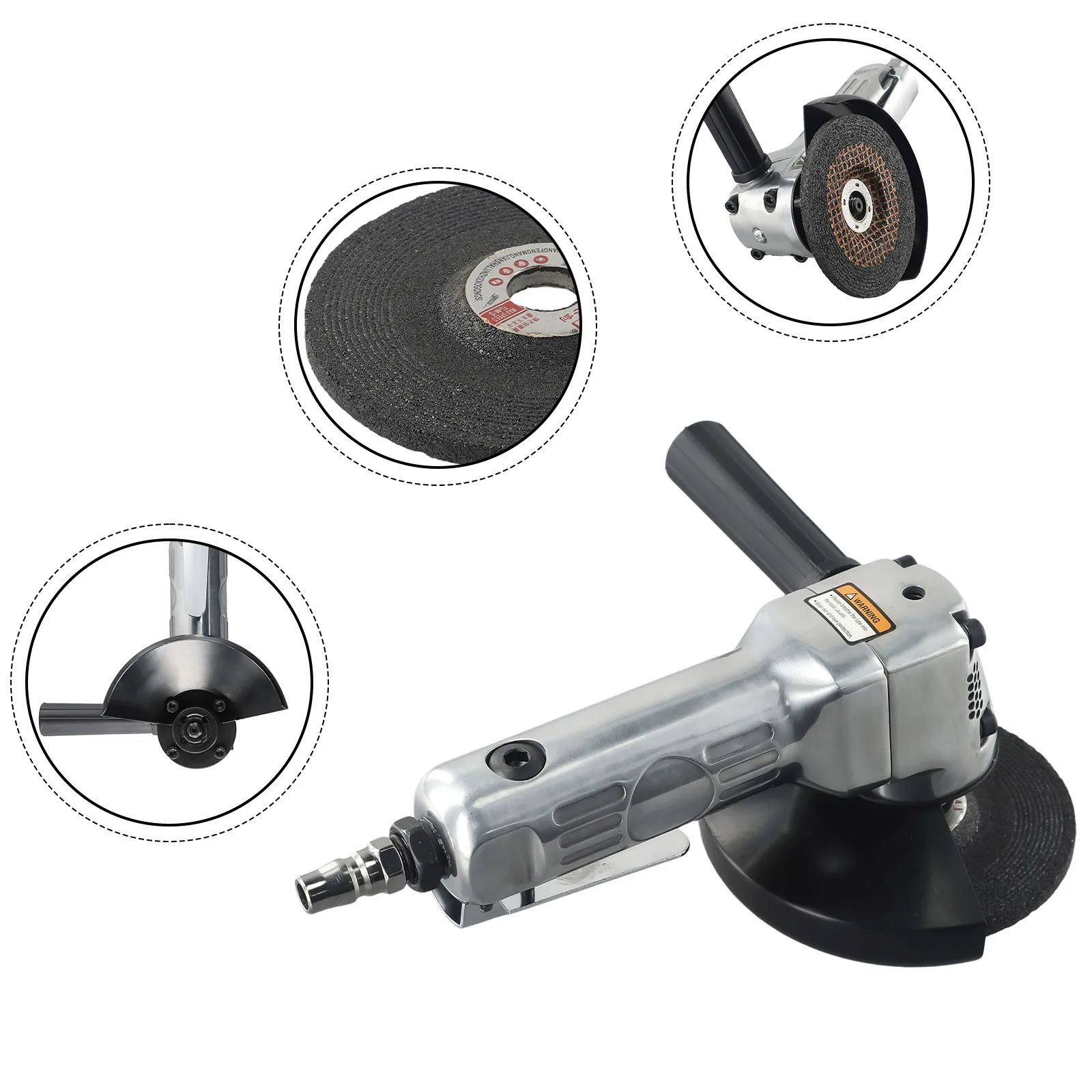 

Polisher Angle Grinder Replacement Spare Tools 0.8mpa Parts Pneumatic 100mm 11000rpm Air Grinder Aluminium Alloy