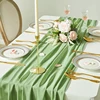 Set of5 Chiffon Table Runner  Wedding Arch Gauze Vintage Romantic Wedding Chair Sashes Birthday Party Baby shower Ceremony Decor 5