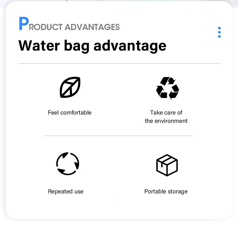 Description Picture 3 of itemPortable Ultralight Foldable Water Bag Duckbill Folding Sports Outdoor Fitness Cycling Portable Storage Large Capacity Wate Bag