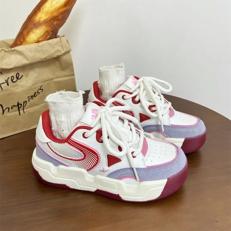 

SHANPA Breathable Casual Womens Sports Shoes Comfortable Mixed Color Vintage Fashion Sneakers Mesh Platform New Ladies Footwear