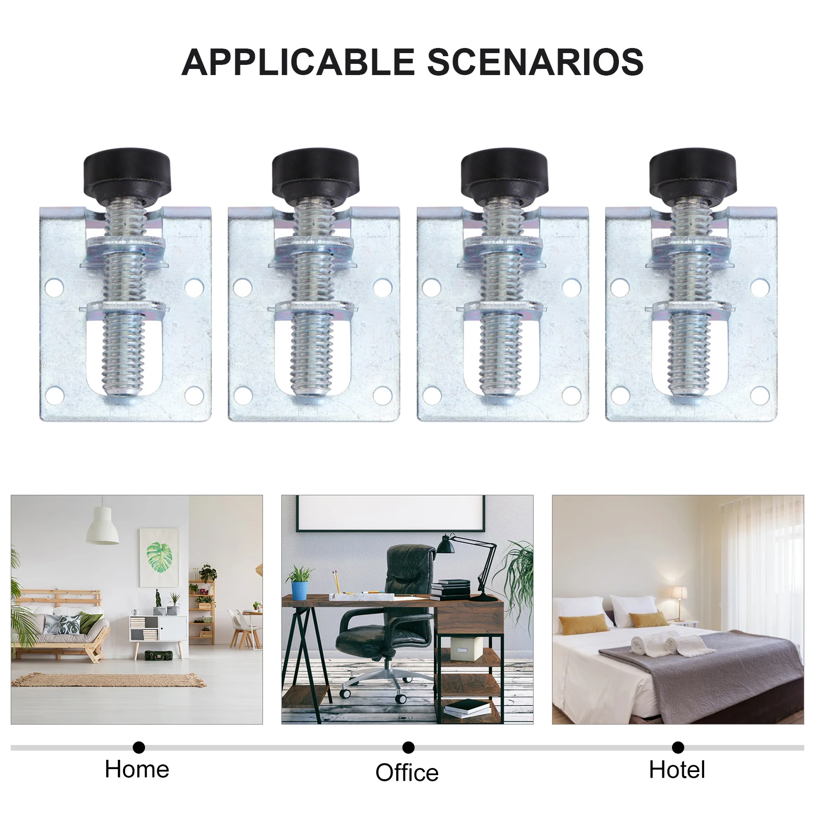 4pcs Screw Corner Furniture Adjustable Cabinet Legs Leveler Table Sofa Metal Leveling Feet Floor Protection