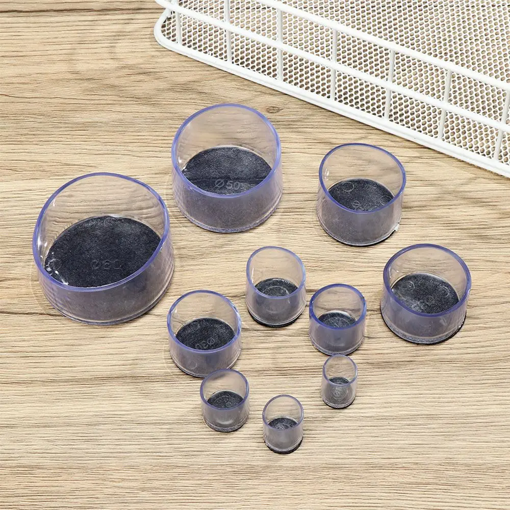 Set of 4 Transparent Non-Slip Floor Protector Pads