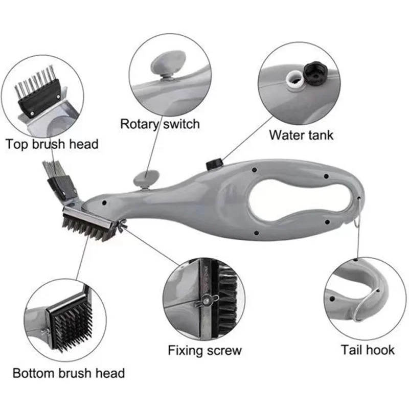 Portable Steam Cleaning Brushes Barbecue Grill Cleaner Scraper Kitchen Gadget Stain Removal Brush