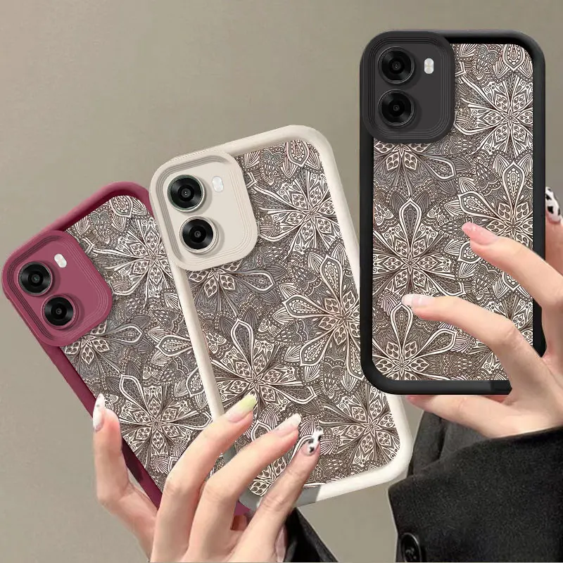 Flexible Silicone Shockproof Protective Cover with Floral Print Pattern