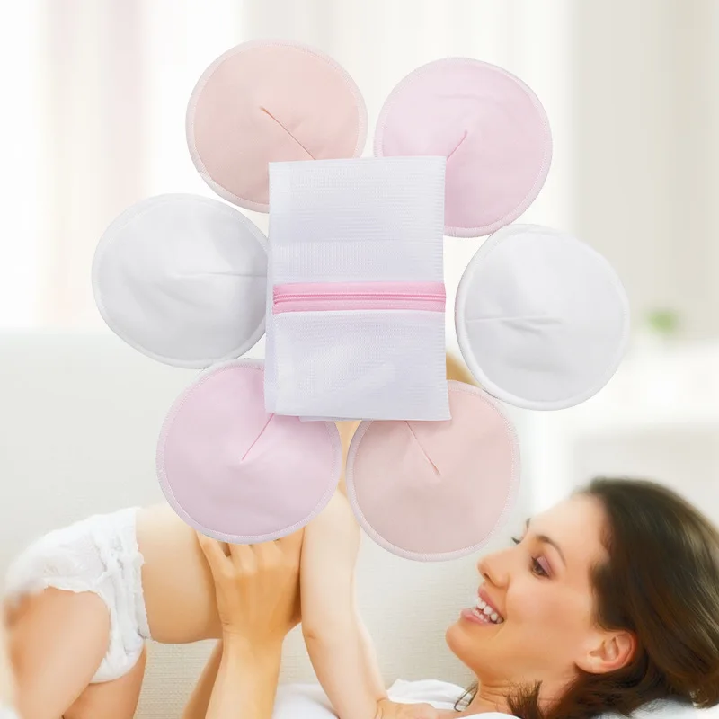 2pcs Organic Bamboo Viscose Nursing Breast Pads Washable Breastfeeding Reusable Breast Breastfeeding Nursing Pads 6