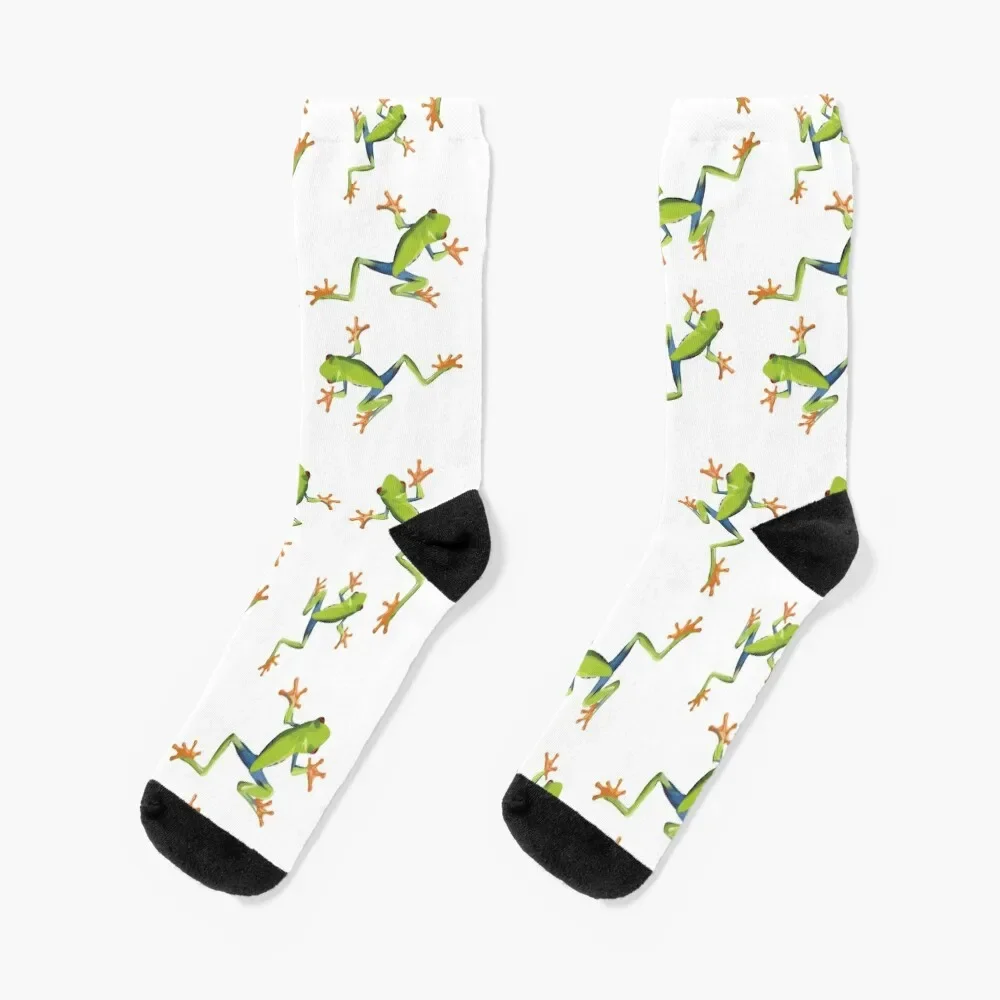 

Greenery tree-frog Socks sport Stockings custom sports Designer Man Socks Women's