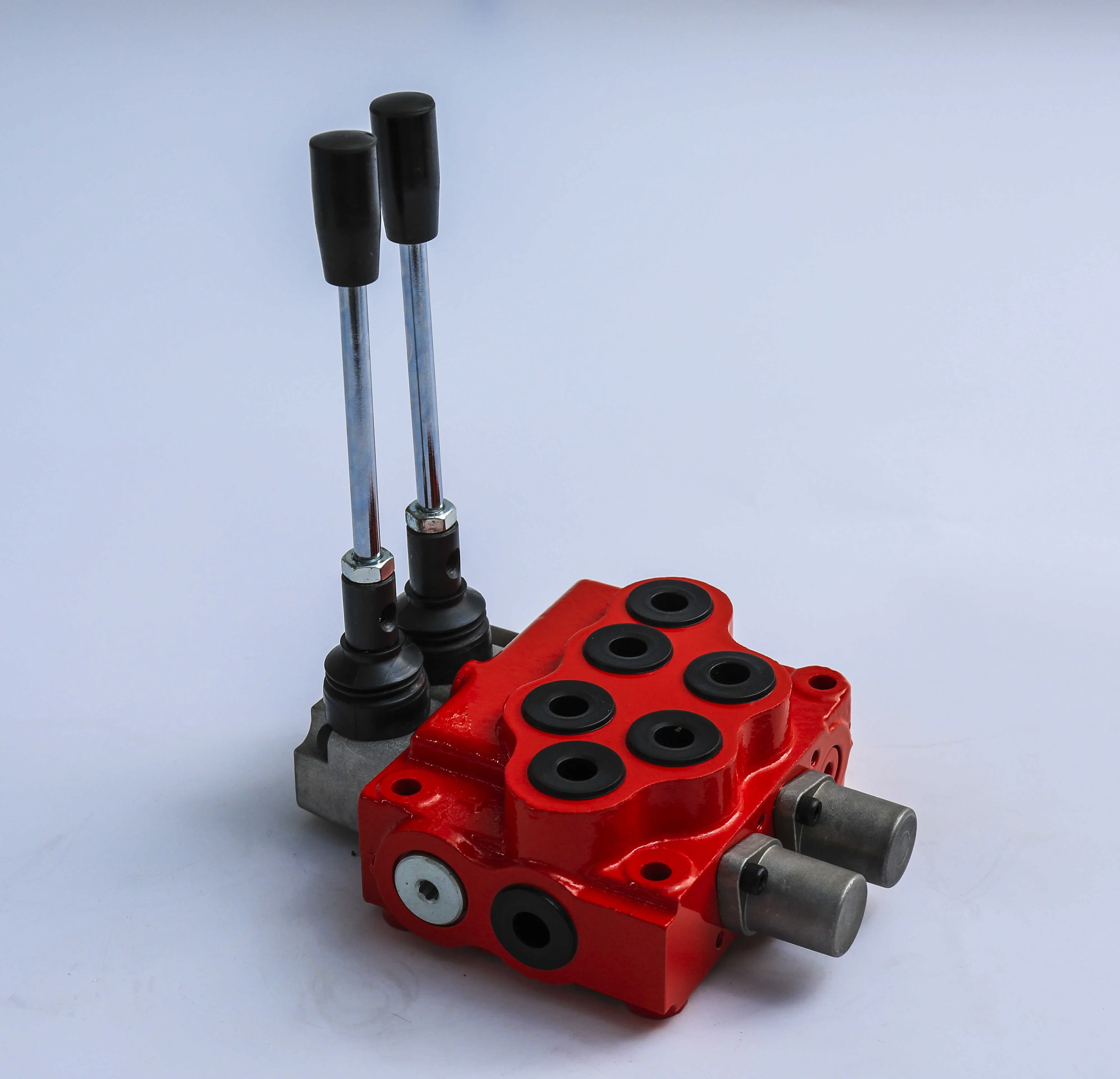 5 Spools 80lpm Hydraulic Manual Monoblock Valve / Spool Control Valve