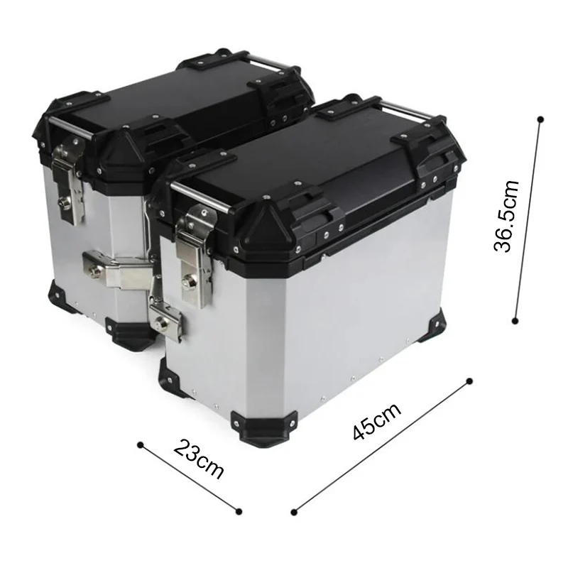 

Fashion New Tail Case Trunk Pack Left and Right Storage 38L and 45L Rear Luggage Universal Motorcycle Waterproof Alloy Box