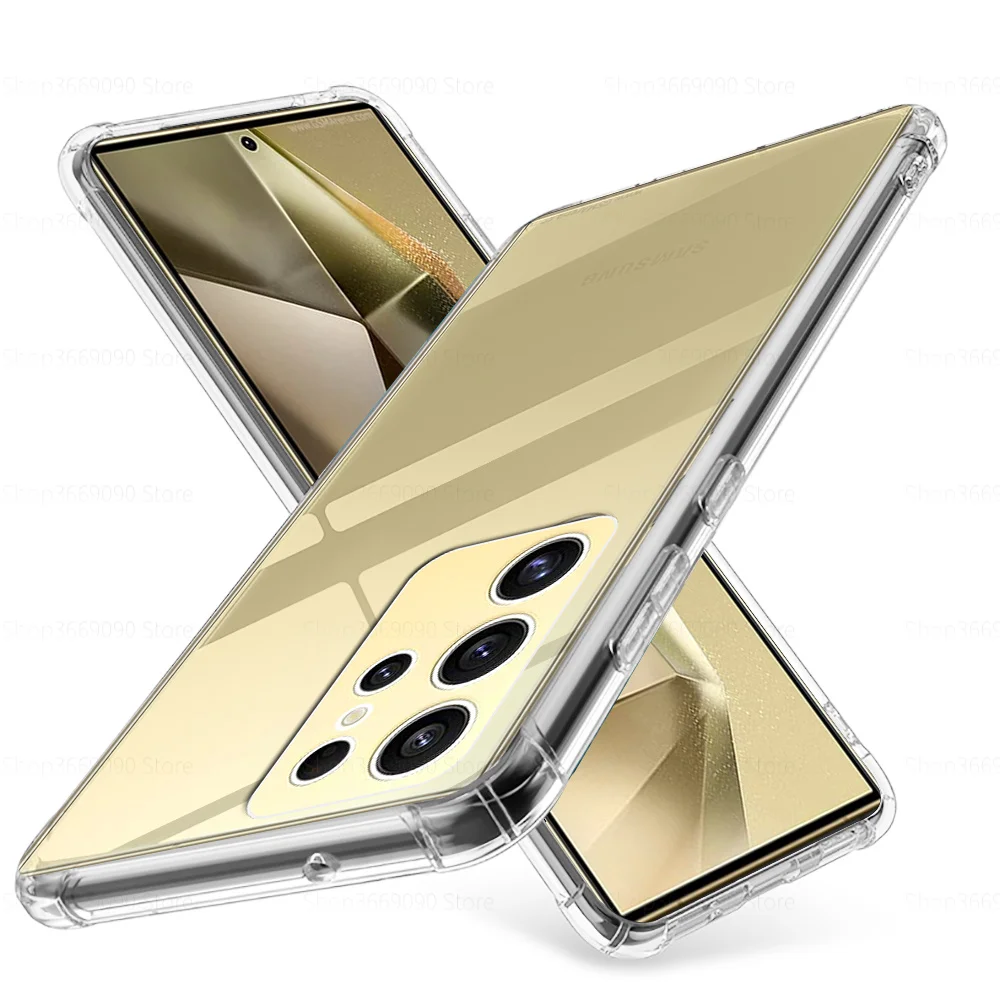 Samsun S24Ultra Custodia Airbag Antiurto Tpu Trasparente Cover Morbida Per Samsung Galaxy S24 Ultra S 24 24S 24 Ultra Camera Protect Fundas