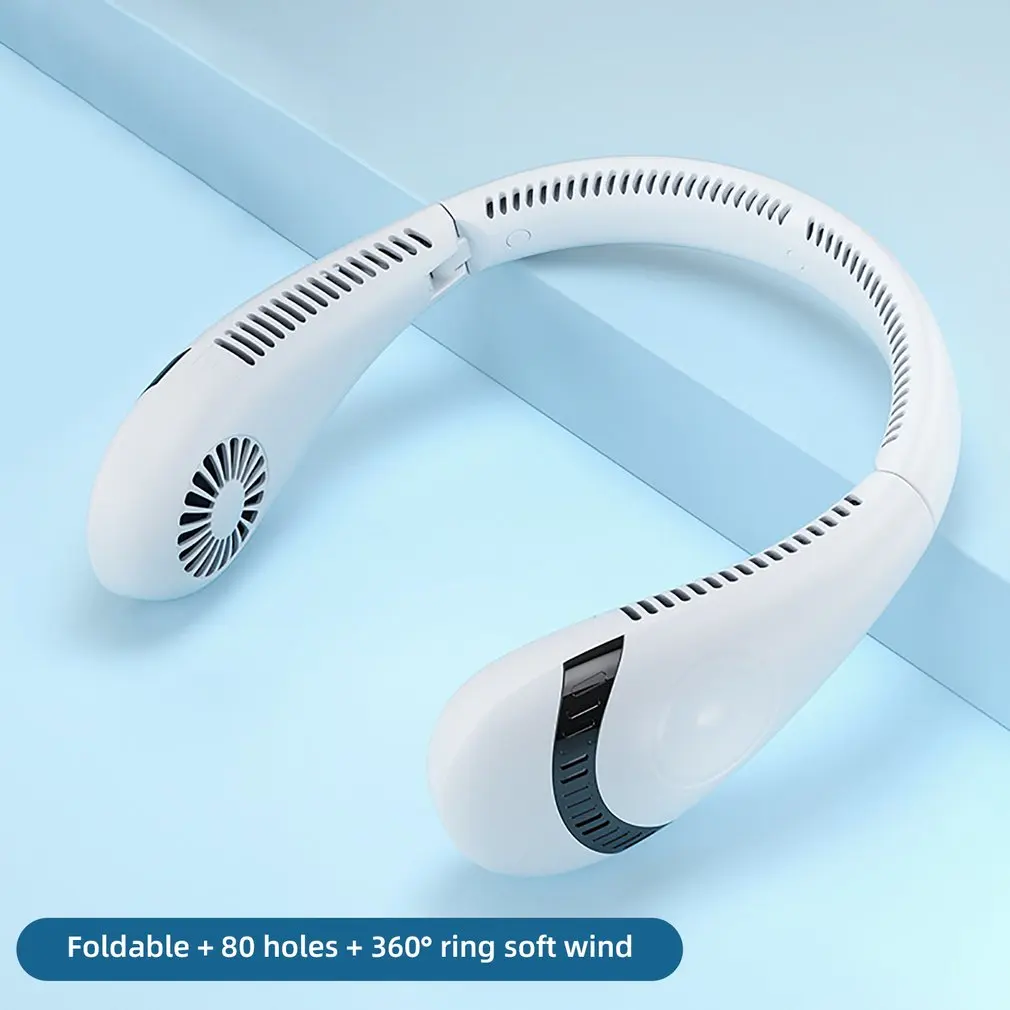 

Портативный вентилятор для шеи, 360 градусов, USB, 5000 мАч