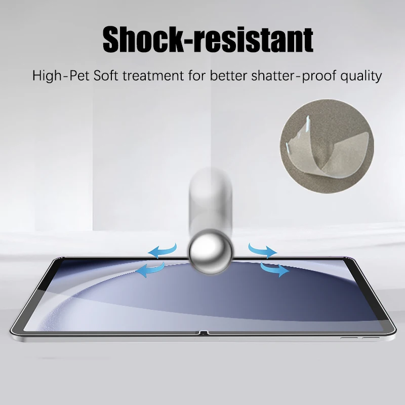 2pcs Pet Screen Protector For Samsung Galaxy Tab S7 Fe S9 Fe A9 Plus S6 Lite S7 S8 S9 A8 Plus Protective Clear Film No Glass 3