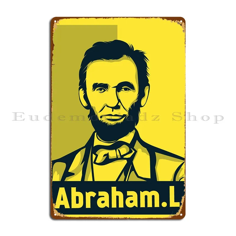 Abraham Licoln Duotone Targa In Metallo Poster Decorazione Soggiorno Personalizzato Vintage Home Tin Sign Poster