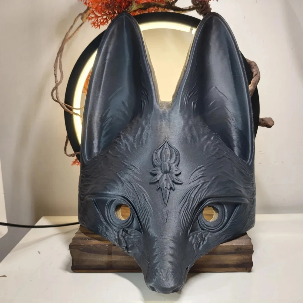 Generic Fox Half-Face 3D Printed Mask for Cosplay Events
