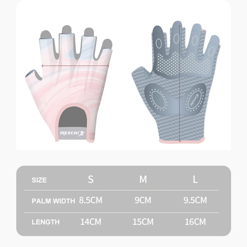 Sports Gloves Yoga Fitness Exercise Anti-slip Shock Absorption Half Finger Gloves Wear Breathable Anti-cocoon Cycling Gloves 6