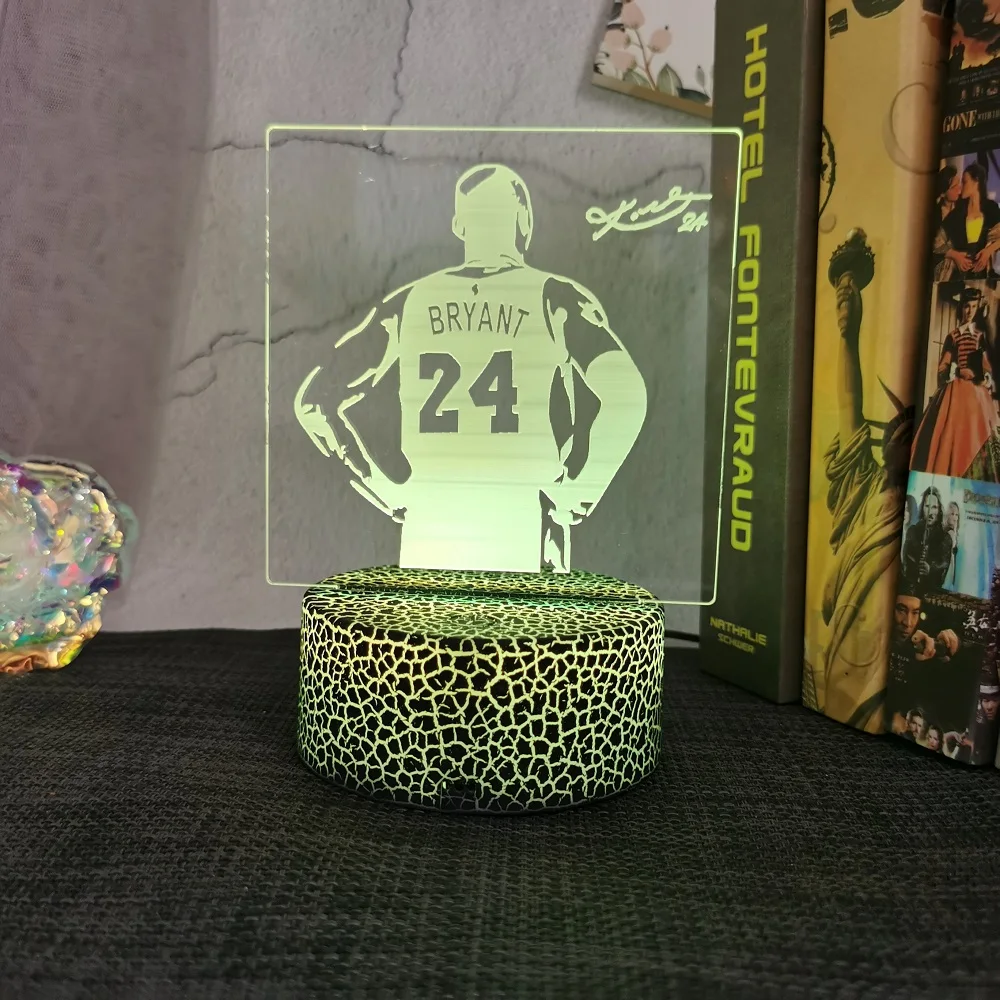 Basketball Player Kobe LED Night Light Touch Control 7 Colour Changes Great Birthday Gift for Sports Lover