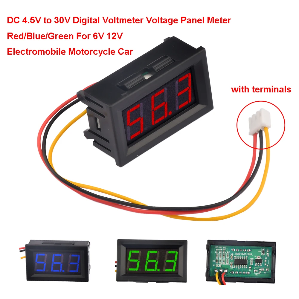 Car Voltage Meter Voltmeter Digital Voltage Meter Car Digital