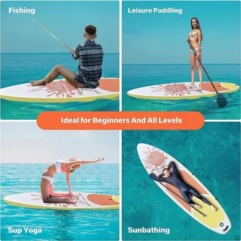 Inflatable Stand Up Paddle Board,Simple Deluxe Premium SUP for All Skill Levels, with Accessories ,Blow Up Stand-Up Paddleboards 4
