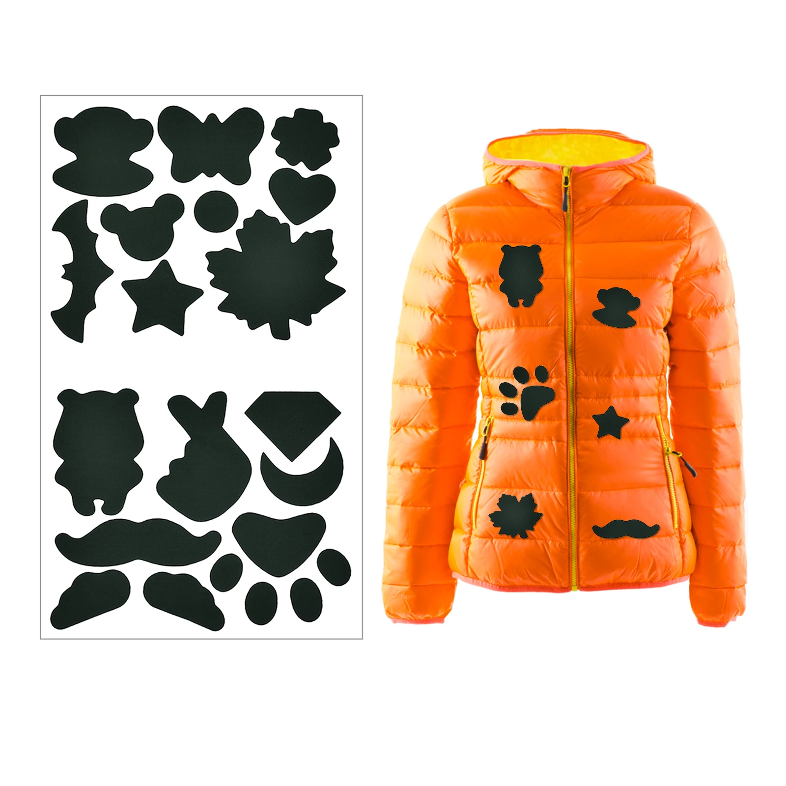 Colorful Cartoon Waterproof Self-Adhesive Repair Patches for Jackets and Raincoats