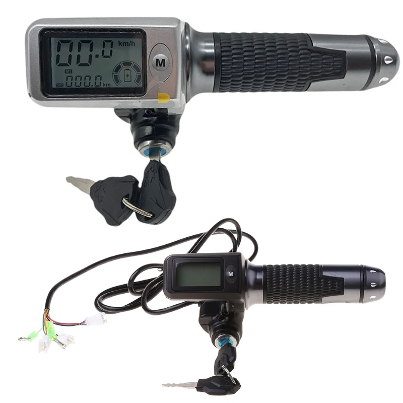 

Throttle Grip 36V/48V/60VLcd DisplaySpeedometer/Odometer For Electric Scooter D5QD