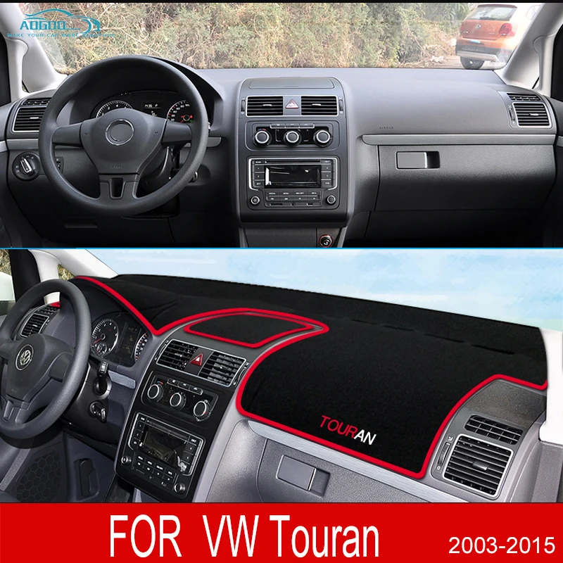 VW 투란 MK1 2003-2015 2004 2005 2010 2011 2012, 미끄럼 방지 매트, 대시 보드 커버 패드, 차양, 대시 매트 액세서리