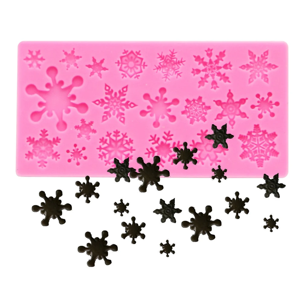 Weihnachten schneeflocke Geformt DIY schokolade fondant silikon form süßwaren zubehör cupcake dekoration Backen werkzeug FT-0026 – Detail 10