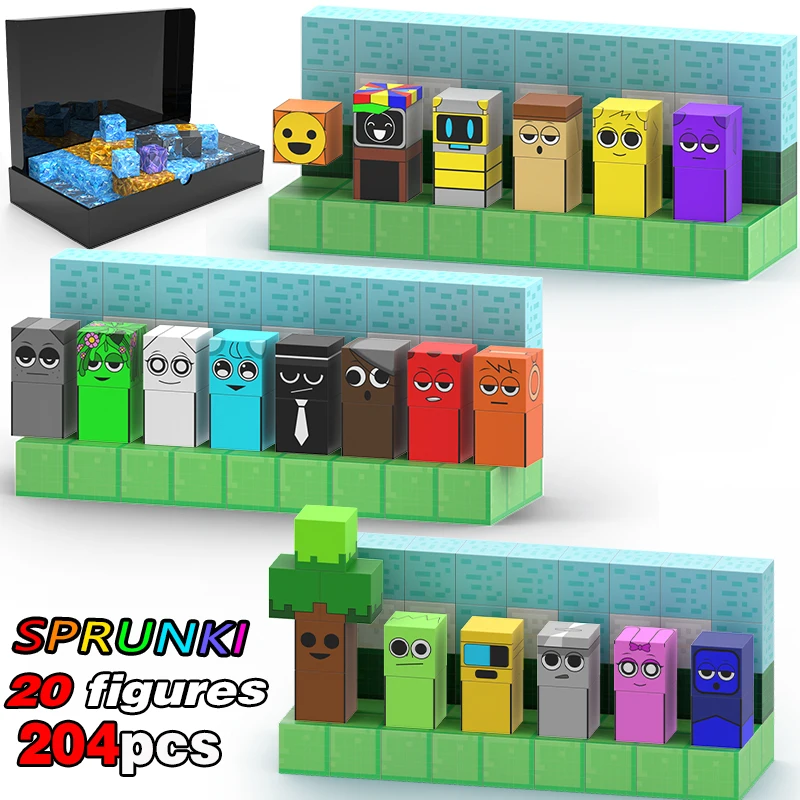 MOC Incredibox Sprunki Magnetic Blocks Music Game Toys