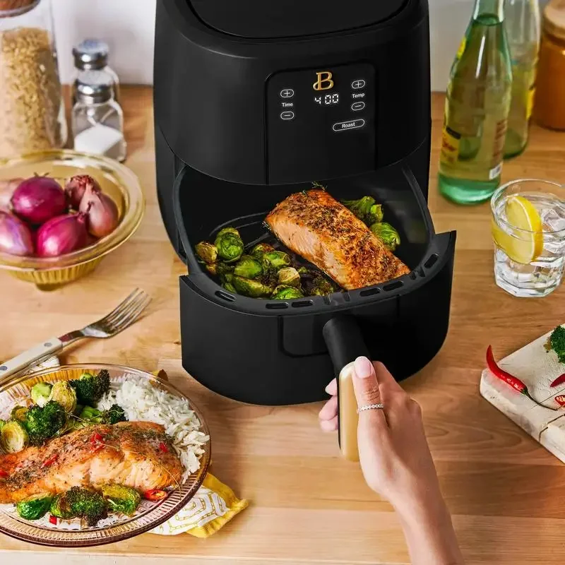 3 Qt Air Fryer with TurboCrisp Technology, Black Sesame by Drew Barrymore 5