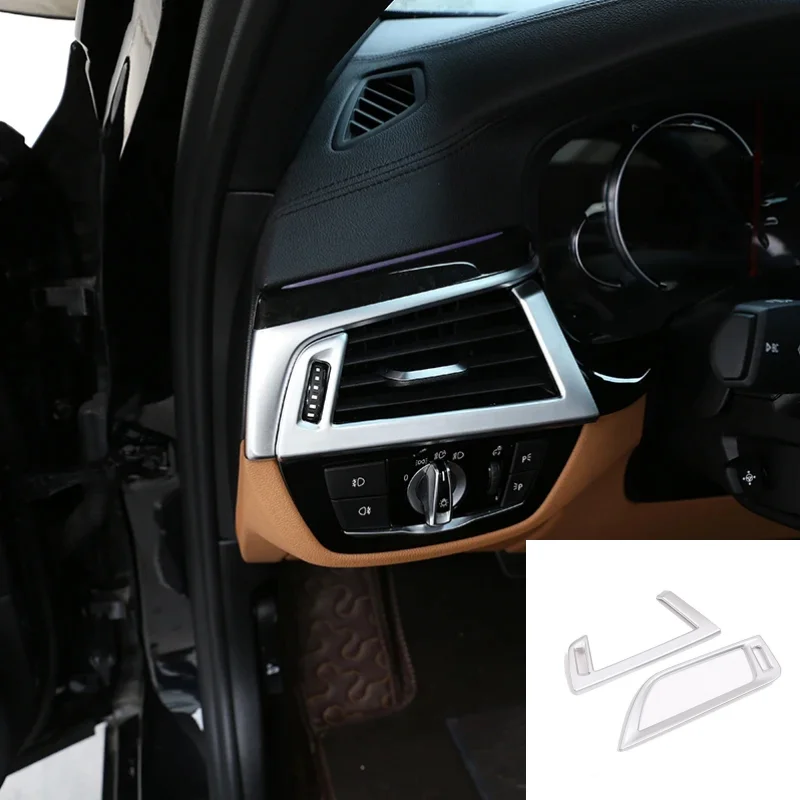 

Декоративная рамка с двумя вентиляционными отверстиями для BMW 5 серии G30 2018-2021, приборная панель, боковой кондиционер, крышка кондиционера, аксессуары для отделки