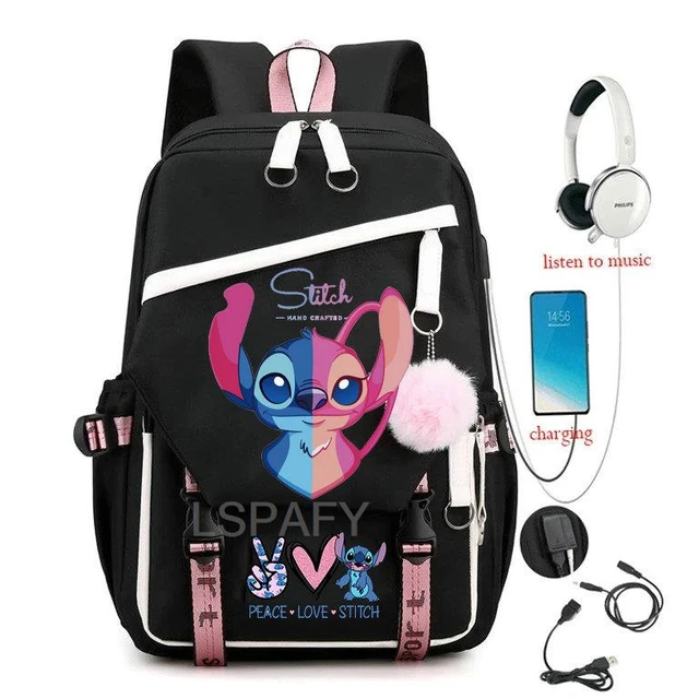 Disney-mochila de Stitch para niños y niñas, Bolsa Escolar de 3 piezas de  Anime, con capacidad para regalo, para viaje, portátil y escolar -  AliExpress