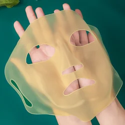 Silicone Moisturizing Face Mask Cover - Reusable, Hydrating, Anti - Evaporation (1PC - Gold)