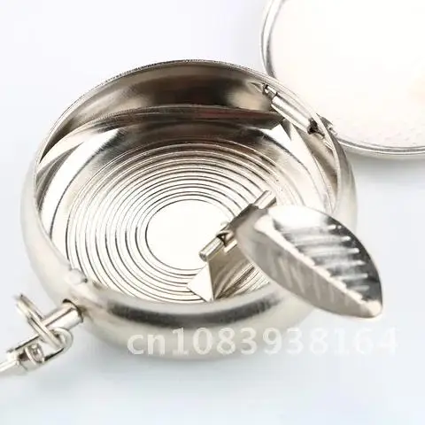 

Portable Mini Vehicle Pocket Cigarette Ashtray with Key Chain Stainless Steel HILIFE