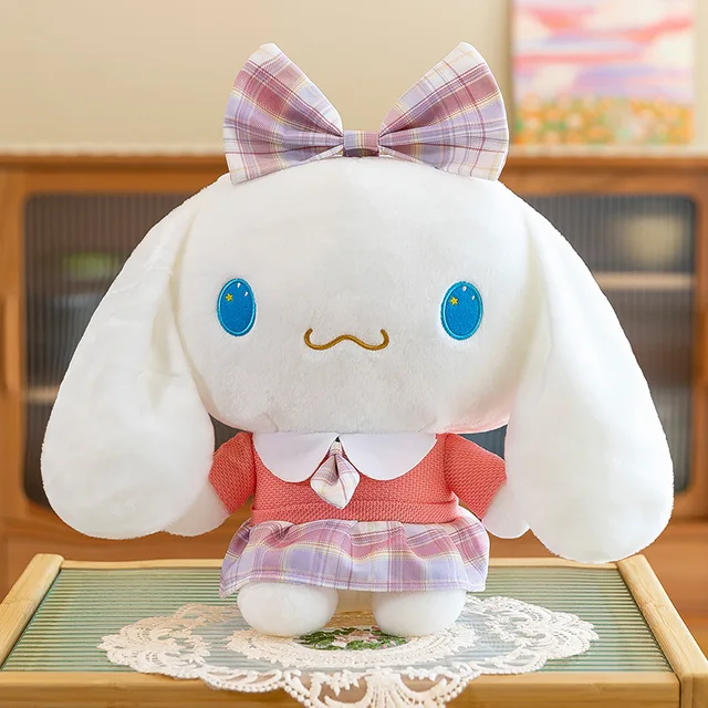 Kawaii Sanrio Cinnamoroll Plushies Toy Jk Uniform Soft Stuffed Ornaments Doll Cartoon Home Decoration Toys Student Kids Gift