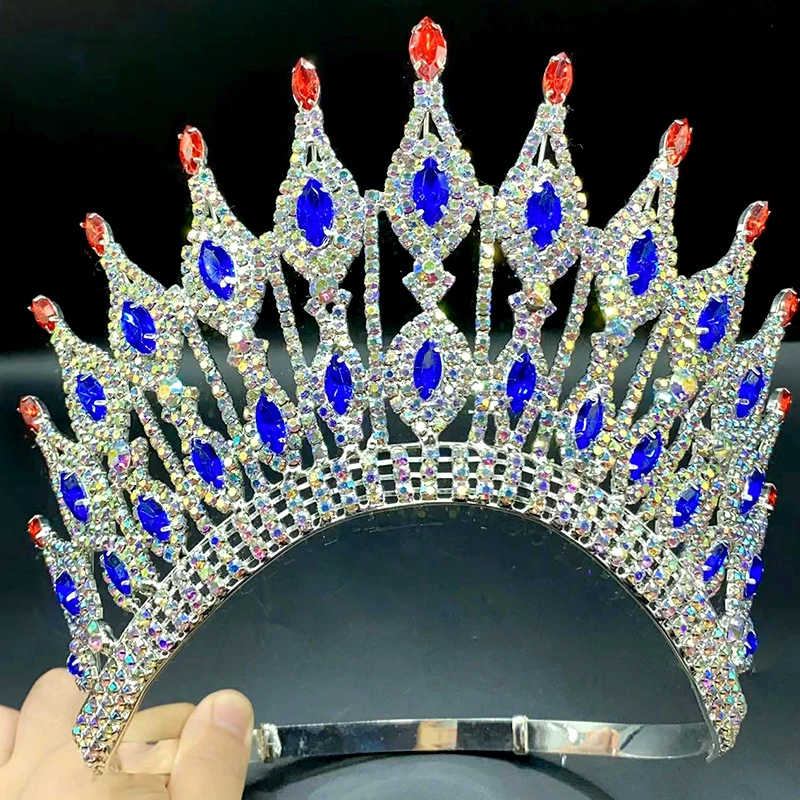 Bridal Tiaras Crown Headband Bride Party Rhinestone Diadem Wedding Hair Jewelry Adjustable Ornaments