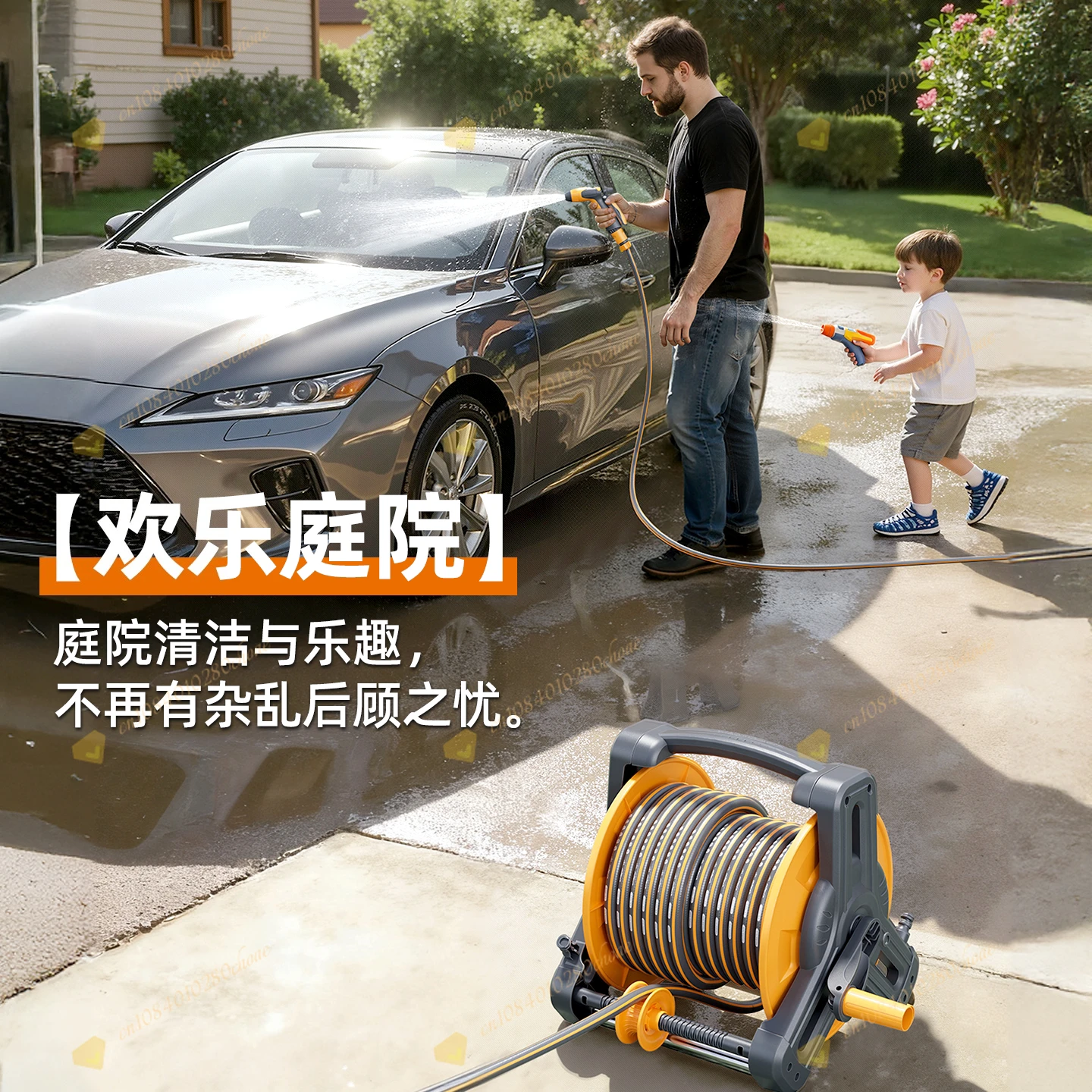 Durable Anti-freeze Water Hose with High Pressure Spray Gun for Garden Watering