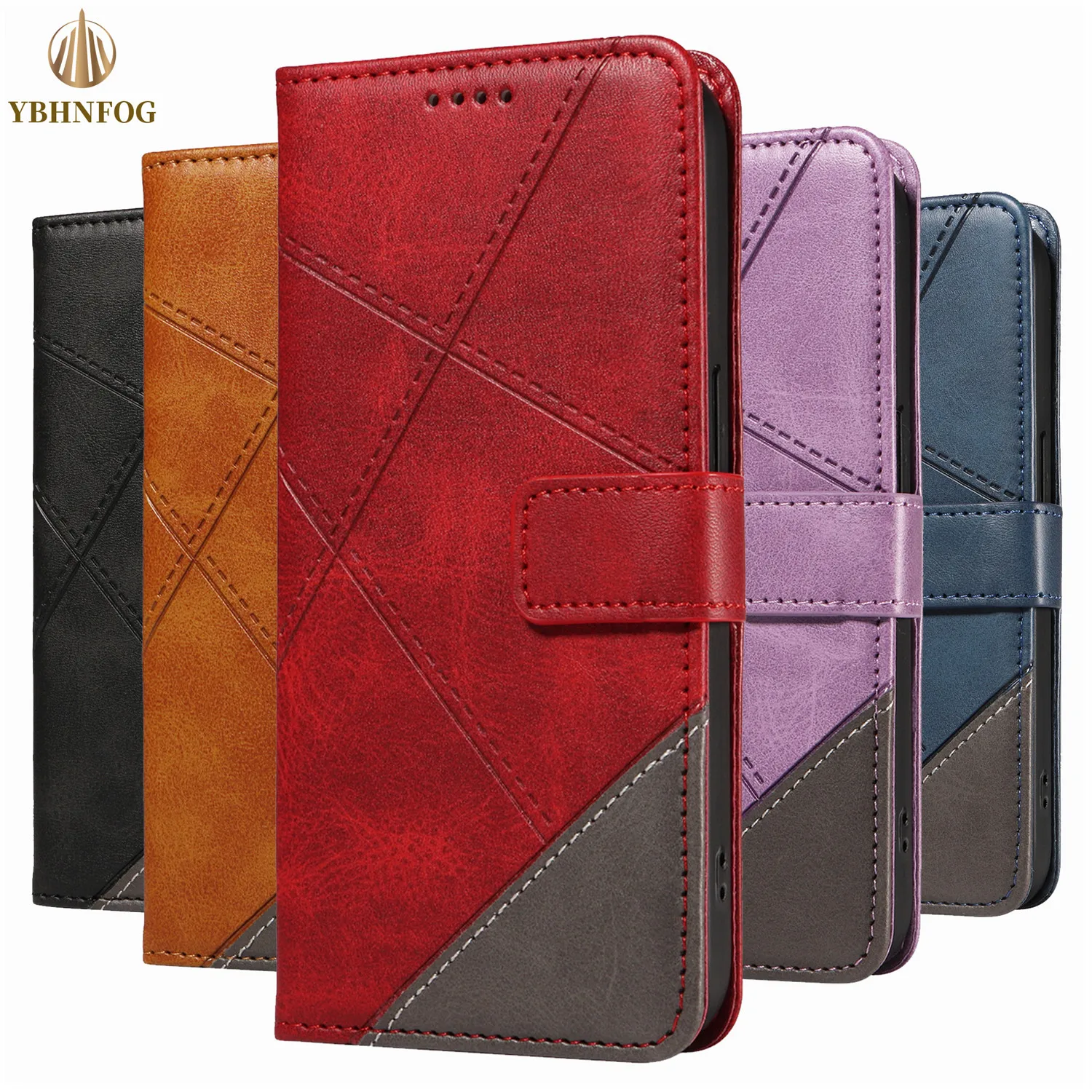 Luxury Leather Wallet Flip Phone Case with Stand - Premium Protective Cover