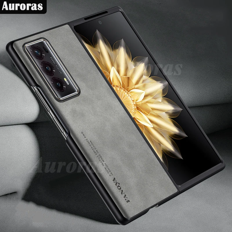 Auroras For Honor Magic V2 Custodia Velour Texture Custodia Rigida In Silicone Opaco Per Honor Magic Vs 5G Cover Antiurto Per Fotocamera Fundas