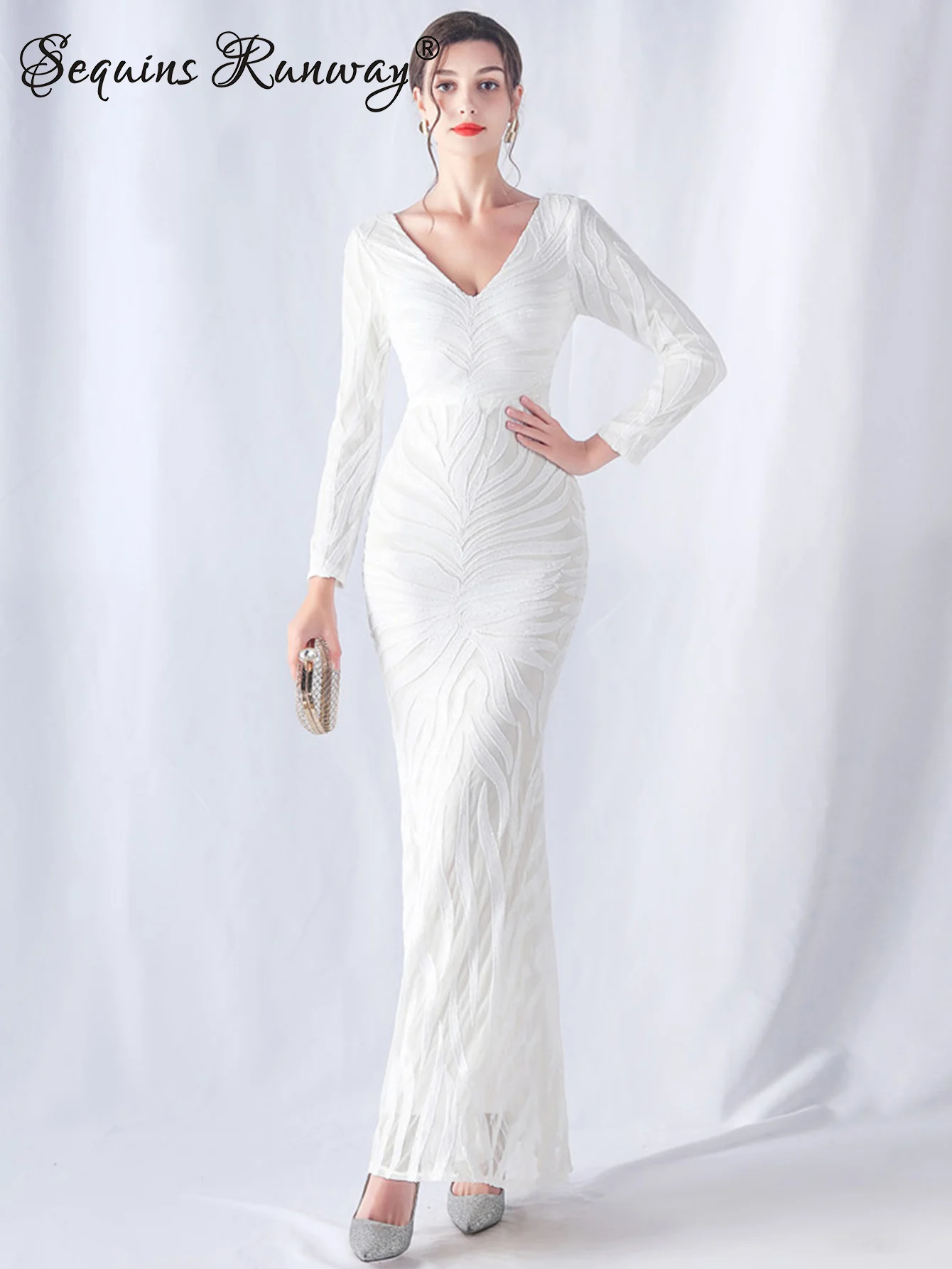 فساتين حفلات الزفاف الفاخرة المثيرة للنساء فستان م...