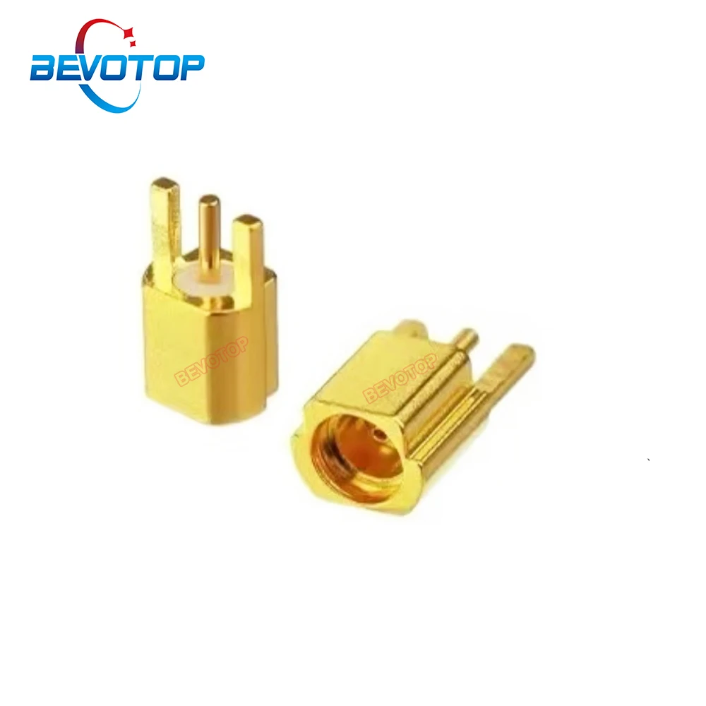 10 Pz/Lotto Mmcx-Kef Mmcx Jack Femmina Connettore Pcb A 3 Pin Montaggio Su Pcb Con Connettore Rf Mmcx A 3 Pin Placcato Oro Dritto A Saldare