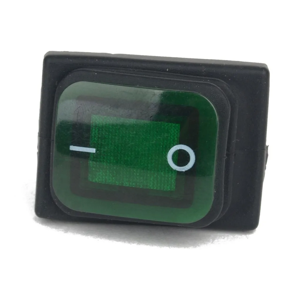

Power Switch Switch Rocker Switch Waterproof Green LED Waterproof Rocker With Light 12V/24V/220V 1pc 2 Gears 4 Feet
