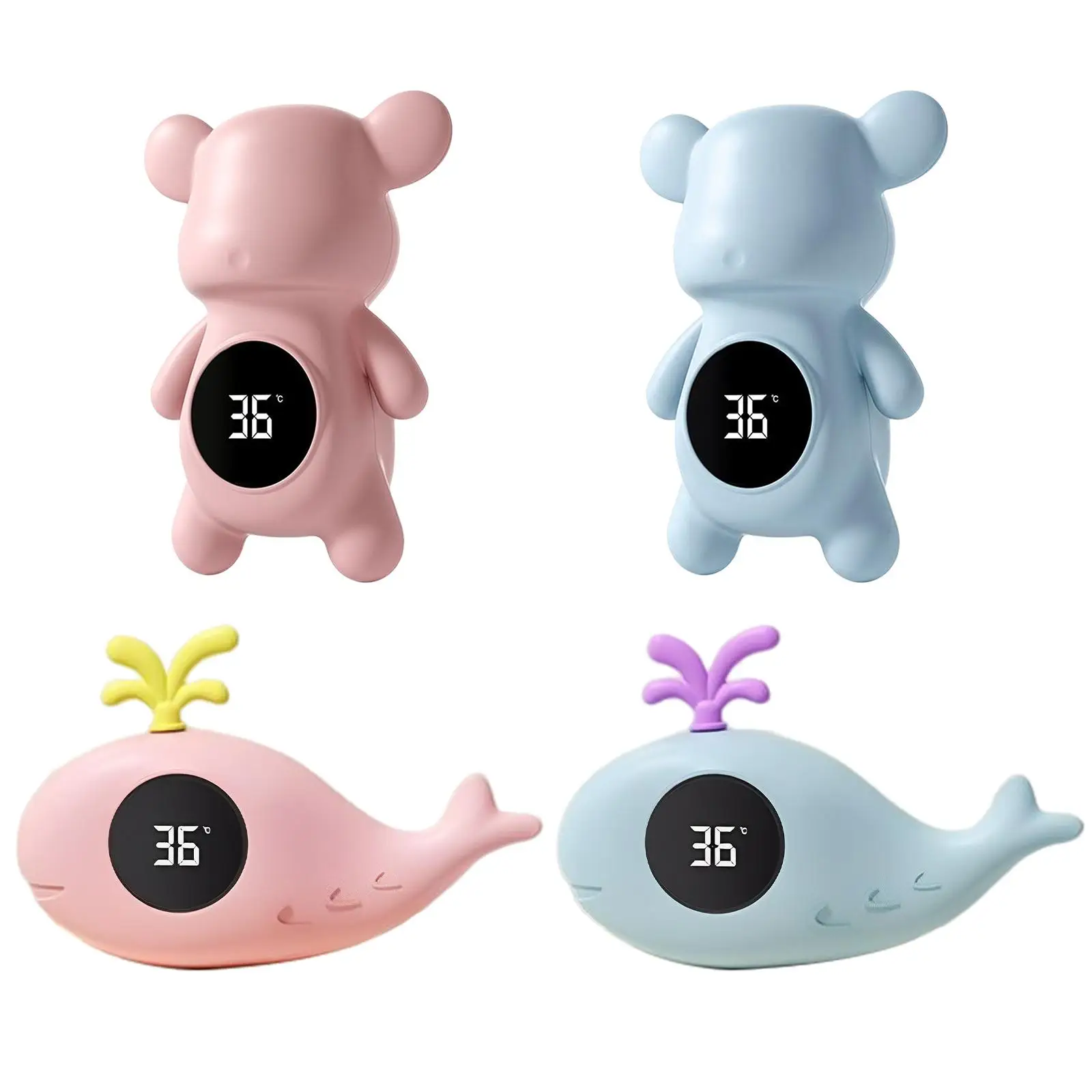Water Temperature Sensor Safety Bath Toys With Led Display With