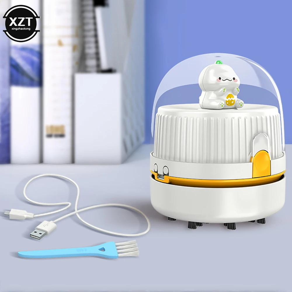Desk Vacuum Cleaner Handheld Tabletop Vacuum Cleaner With Night Light Cordless USB Rechargeable Desktop Vacuum For Ashes Scraps 3