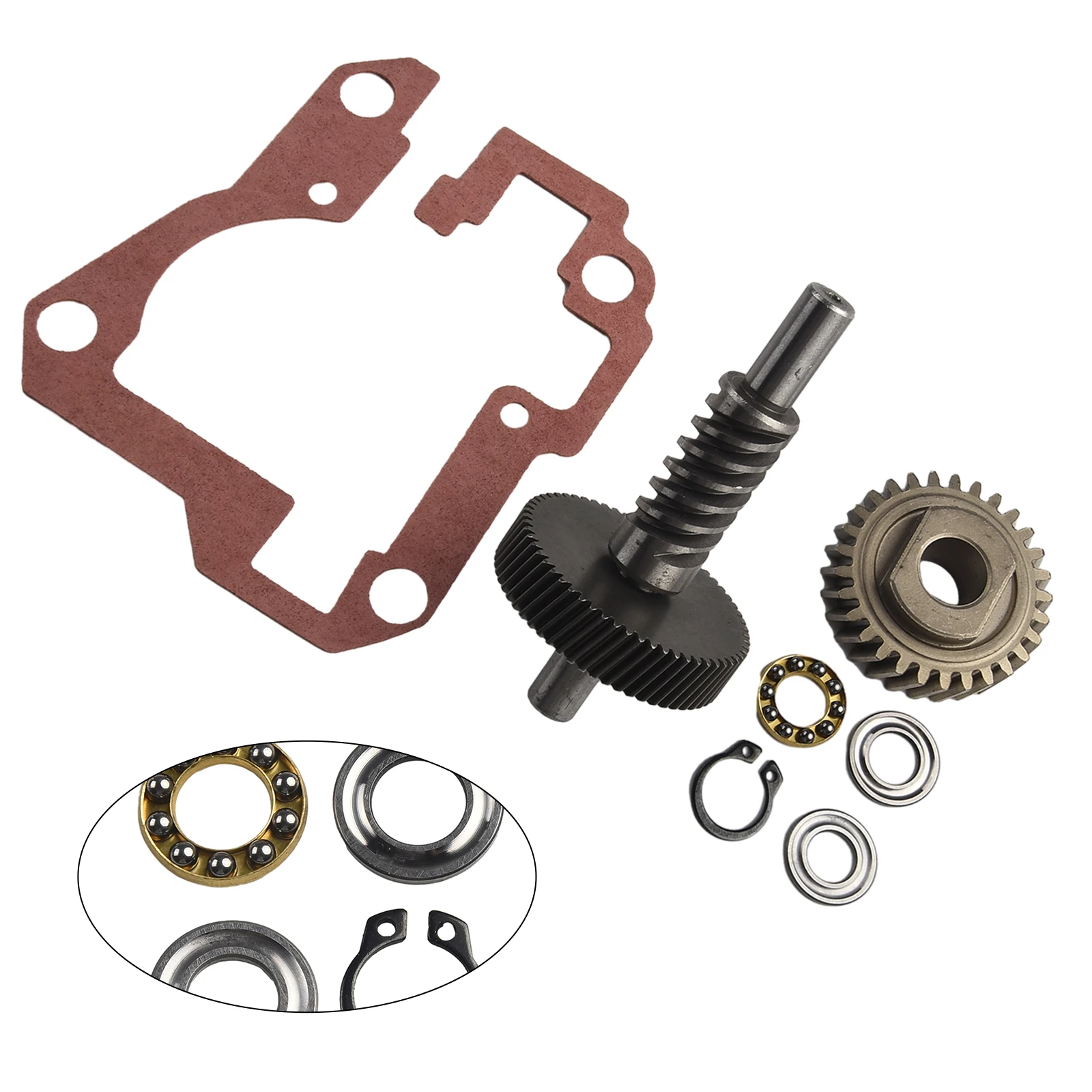 

1set Worm Gear Kit Replacement For 9709231 WP9709231 Worm Gear And 9706529 W11086780 Gear And Snap Ring Kit Lawn Mower Accessory