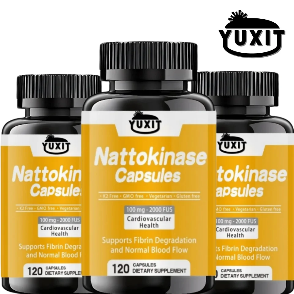 YUXIT Nattokinase Supplement 2000 Fu Portions 120 Capsules (from Natto Japan) System Enzyme nattokinase supplement